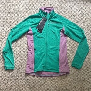 Women's Green & Lavender Fleece Jacket